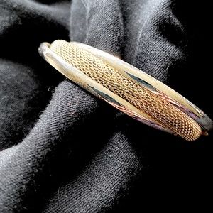 Silver/gold cuff bracelet